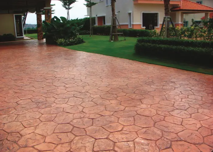 Finished concrete imprint floor